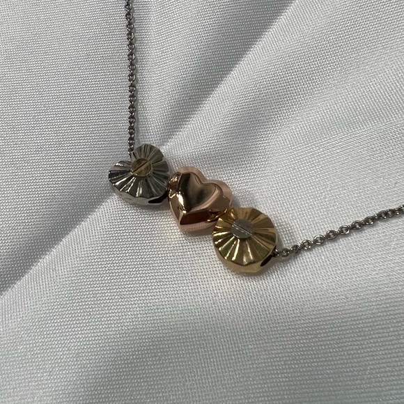 Coach Mixed Metal Heart & Rivet Necklace - Picture 4 of 5